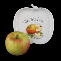 Personalized Judaica Apple Plate-Jewish gift, apple plate, apple shaped plate, Rosh Hashanah, Rosh Hashana, porcelain, personalized gift, hand painted gifts, hand painted gift, holiday gift, Judaica